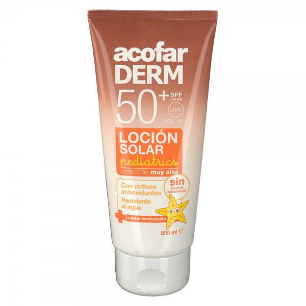 acofarderm pediatrics locion solar spf50 200 ml
