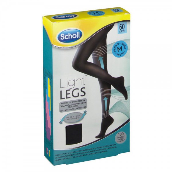 scholl medias compresion 60 den negro m
