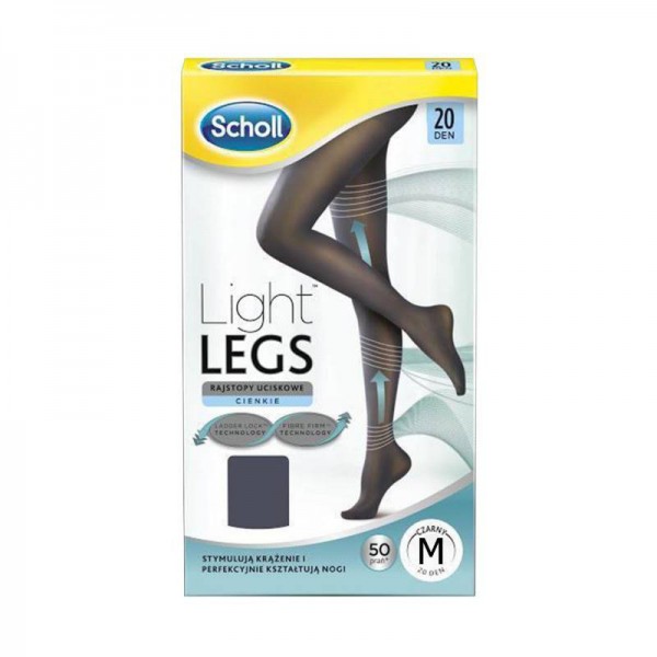scholl medias compresion 20 den negro m
