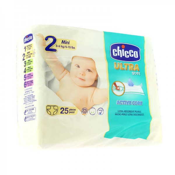 chicco panales dry fit talla 2 3 6kg 25 unidades
