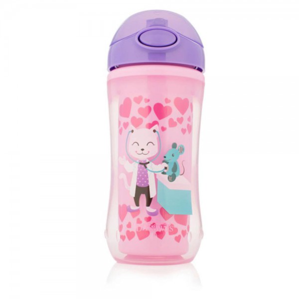 dr browns vaso rosa con pajita