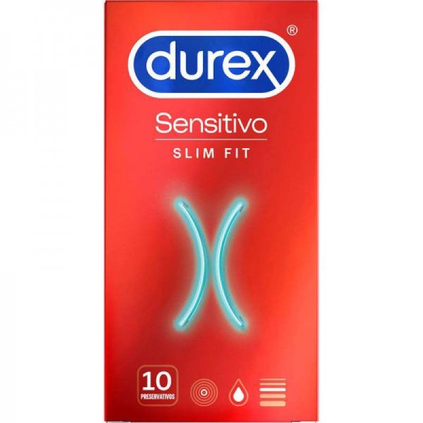 durex sensitivo slim fit 10 preservativos