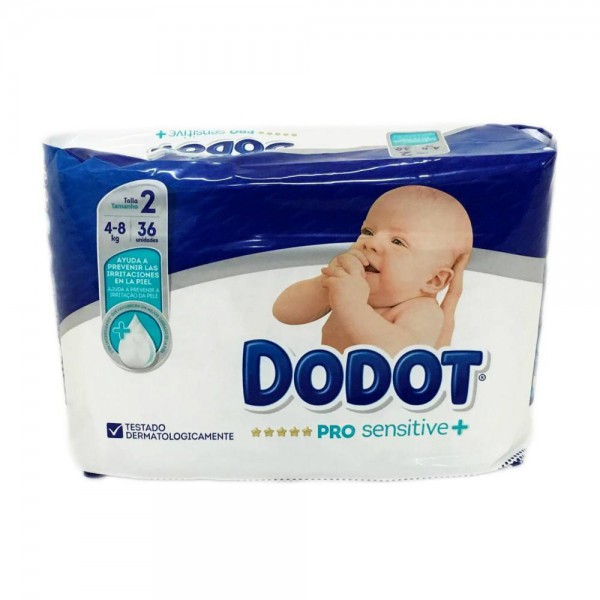 dodot pro sensitive talla 2 4 8 kg 36 panales