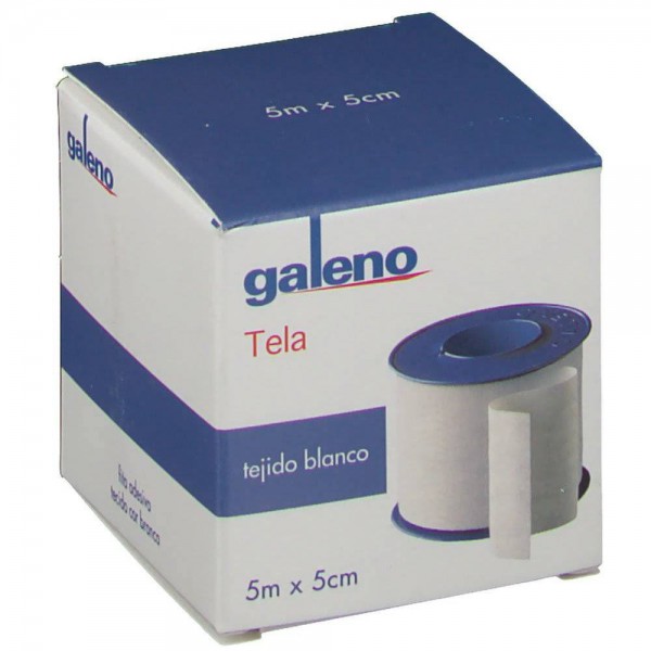 galeno esparadrapo tela blanco 5 m x 5 cm