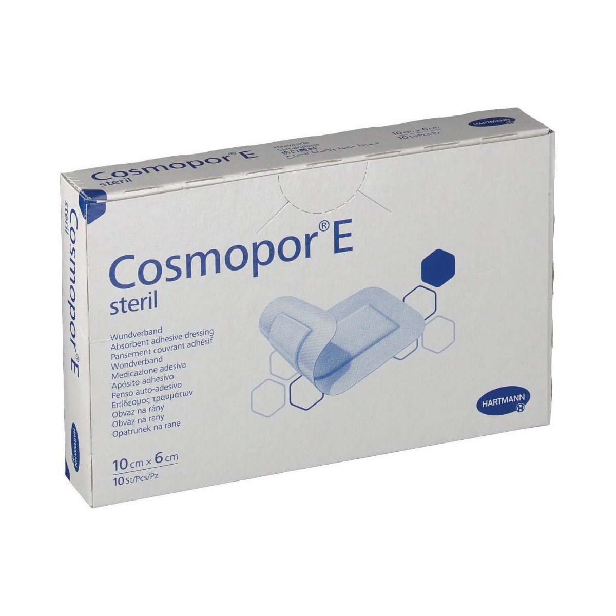cosmopor e steril aposito adhesivo 10 x 6 cm