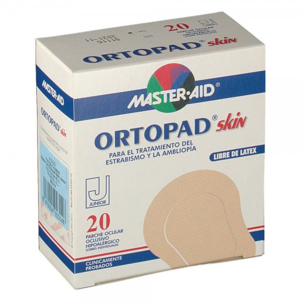 parche ocular ortopad skin junior 20 uds beig