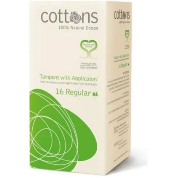 cottons tampon con aplicador absorcion regular 16uds