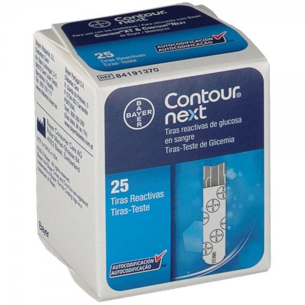 contour next 25 tiras reactivas